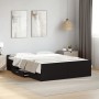 Cama con cajones madera de ingeniería negro 140x190 cm de , Camas y somieres - Ref: Foro24-3280308, Precio: 164,81 €, Descuen...