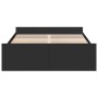 Cama con cajones madera de ingeniería negro 140x190 cm de , Camas y somieres - Ref: Foro24-3280308, Precio: 164,81 €, Descuen...