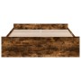 Cama con cajones madera de ingeniería roble ahumado 150x200 cm de , Camas y somieres - Ref: Foro24-3280290, Precio: 149,46 €,...