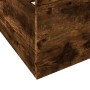Cama con cajones madera de ingeniería roble ahumado 150x200 cm de , Camas y somieres - Ref: Foro24-3280290, Precio: 149,46 €,...