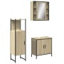 Set de muebles de baño 3 pzas madera contrachapada roble sonoma de , Muebles de baño - Ref: Foro24-3214761, Precio: 208,22 €,...