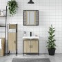 Set de muebles de baño 3 pzas madera contrachapada roble sonoma de , Muebles de baño - Ref: Foro24-3214761, Precio: 208,22 €,...