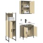 Set de muebles de baño 3 pzas madera contrachapada roble sonoma de , Muebles de baño - Ref: Foro24-3214761, Precio: 208,22 €,...