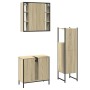 Set de muebles de baño 3 pzas madera contrachapada roble sonoma de , Muebles de baño - Ref: Foro24-3214761, Precio: 208,22 €,...