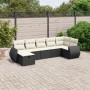 Set de comedor de jardín 7 pzas y cojines ratán sintético negro de , Conjuntos de jardín - Ref: Foro24-3264122, Precio: 407,6...