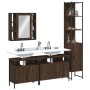 Set de muebles de baño 4 pzas madera contrachapada marrón roble de , Muebles de baño - Ref: Foro24-3214749, Precio: 252,09 €,...