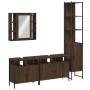 Set de muebles de baño 4 pzas madera contrachapada marrón roble de , Muebles de baño - Ref: Foro24-3214749, Precio: 252,09 €,...