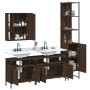 Set de muebles de baño 4 pzas madera contrachapada marrón roble de , Muebles de baño - Ref: Foro24-3214749, Precio: 252,09 €,...