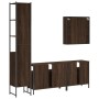 Set de muebles de baño 4 pzas madera contrachapada marrón roble de , Muebles de baño - Ref: Foro24-3214749, Precio: 252,09 €,...