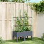 Jardinera con enrejado PP gris 80x40x142,5 cm de , Maceteros y jardineras - Ref: Foro24-367951, Precio: 42,00 €, Descuento: %