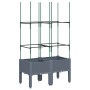 Jardinera con enrejado PP gris 80x40x142,5 cm de , Maceteros y jardineras - Ref: Foro24-367951, Precio: 42,00 €, Descuento: %