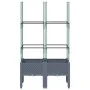Jardinera con enrejado PP gris 80x40x142,5 cm de , Maceteros y jardineras - Ref: Foro24-367951, Precio: 41,20 €, Descuento: %