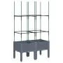 Jardinera con enrejado PP gris 80x40x142,5 cm de , Maceteros y jardineras - Ref: Foro24-367951, Precio: 41,20 €, Descuento: %