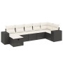 Set de comedor de jardín 7 pzas y cojines ratán sintético negro de , Conjuntos de jardín - Ref: Foro24-3264452, Precio: 403,1...