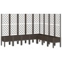 Jardinera con enrejado PP marrón 200x160x142 cm de , Maceteros y jardineras - Ref: Foro24-367945, Precio: 287,22 €, Descuento: %