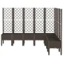 Jardinera con enrejado PP marrón 200x160x142 cm de , Maceteros y jardineras - Ref: Foro24-367945, Precio: 281,78 €, Descuento: %