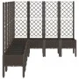 Jardinera con enrejado PP marrón 200x160x142 cm de , Maceteros y jardineras - Ref: Foro24-367945, Precio: 281,78 €, Descuento: %