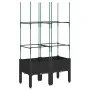 Jardinera con enrejado PP negro 80x40x142,5 cm de , Maceteros y jardineras - Ref: Foro24-367953, Precio: 47,12 €, Descuento: %