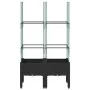 Jardinera con enrejado PP negro 80x40x142,5 cm de , Maceteros y jardineras - Ref: Foro24-367953, Precio: 47,12 €, Descuento: %