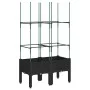 Jardinera con enrejado PP negro 80x40x142,5 cm de , Maceteros y jardineras - Ref: Foro24-367953, Precio: 47,12 €, Descuento: %