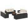 Set de sofás de jardín y cojines 13 pzas ratán sintético negro de , Conjuntos de jardín - Ref: Foro24-3256385, Precio: 898,11...