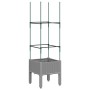 Jardinera con enrejado PP gris claro 40x40x142,5 cm de , Maceteros y jardineras - Ref: Foro24-367947, Precio: 32,09 €, Descue...