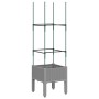 Jardinera con enrejado PP gris claro 40x40x142,5 cm de , Maceteros y jardineras - Ref: Foro24-367947, Precio: 32,09 €, Descue...