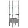 Jardinera con enrejado PP gris claro 40x40x142,5 cm de , Maceteros y jardineras - Ref: Foro24-367947, Precio: 31,76 €, Descue...