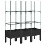 Jardinera con enrejado PP negro 120x40x142,5 cm de , Maceteros y jardineras - Ref: Foro24-367958, Precio: 74,68 €, Descuento: %