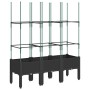 Jardinera con enrejado PP negro 120x40x142,5 cm de , Maceteros y jardineras - Ref: Foro24-367958, Precio: 74,68 €, Descuento: %