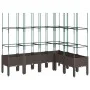 Jardinera con enrejado PP marrón 160x120x142,5 cm de , Maceteros y jardineras - Ref: Foro24-367970, Precio: 122,06 €, Descuen...