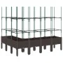Jardinera con enrejado PP marrón 160x120x142,5 cm de , Maceteros y jardineras - Ref: Foro24-367970, Precio: 122,06 €, Descuen...
