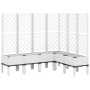 Jardinera con enrejado PP blanco 160x120x142 cm de , Maceteros y jardineras - Ref: Foro24-367939, Precio: 182,76 €, Descuento: %