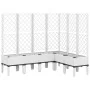Jardinera con enrejado PP blanco 160x120x142 cm de , Maceteros y jardineras - Ref: Foro24-367939, Precio: 145,58 €, Descuento: %