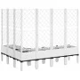 Jardinera con enrejado PP blanco 160x120x142 cm de , Maceteros y jardineras - Ref: Foro24-367939, Precio: 145,58 €, Descuento: %