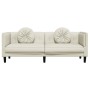 Sofá con cojines 3 plazas terciopelo crema de , Sofás - Ref: Foro24-372649, Precio: 277,60 €, Descuento: %