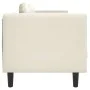 Sofá con cojines 3 plazas terciopelo crema de , Sofás - Ref: Foro24-372649, Precio: 273,67 €, Descuento: %