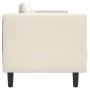 Sofá con cojines 3 plazas terciopelo crema de , Sofás - Ref: Foro24-372649, Precio: 277,60 €, Descuento: %