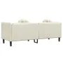 Sofá con cojines 3 plazas terciopelo crema de , Sofás - Ref: Foro24-372649, Precio: 273,67 €, Descuento: %