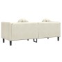 Sofá con cojines 3 plazas terciopelo crema de , Sofás - Ref: Foro24-372649, Precio: 277,60 €, Descuento: %