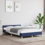 Estructura de cama con cabecero tela azul 120x190 cm de , Camas y somieres - Ref: Foro24-379540, Precio: 123,30 €, Descuento: %