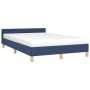 Estructura de cama con cabecero tela azul 120x190 cm de , Camas y somieres - Ref: Foro24-379540, Precio: 123,30 €, Descuento: %