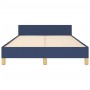 Estructura de cama con cabecero tela azul 120x190 cm de , Camas y somieres - Ref: Foro24-379540, Precio: 123,30 €, Descuento: %