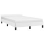 Estructura cama con cabecero cuero sintético blanco 120x190 cm de , Camas y somieres - Ref: Foro24-379542, Precio: 127,62 €, ...