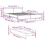 Cama con cajones madera de ingeniería roble ahumado 120x200 cm de , Camas y somieres - Ref: Foro24-3279939, Precio: 175,67 €,...
