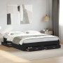 Estructura cama con cajones madera ingeniería negra 200x200 cm de , Camas y somieres - Ref: Foro24-3280357, Precio: 233,03 €,...