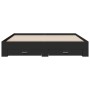 Estructura cama con cajones madera ingeniería negra 200x200 cm de , Camas y somieres - Ref: Foro24-3280357, Precio: 233,03 €,...