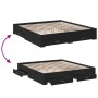 Estructura cama con cajones madera ingeniería negra 200x200 cm de , Camas y somieres - Ref: Foro24-3280357, Precio: 233,03 €,...