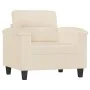 Sillón de tela de microfibra beige 60 cm de , Sofás - Ref: Foro24-359554, Precio: 162,21 €, Descuento: %