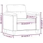 Sillón de tela de microfibra beige 60 cm de , Sofás - Ref: Foro24-359554, Precio: 162,21 €, Descuento: %